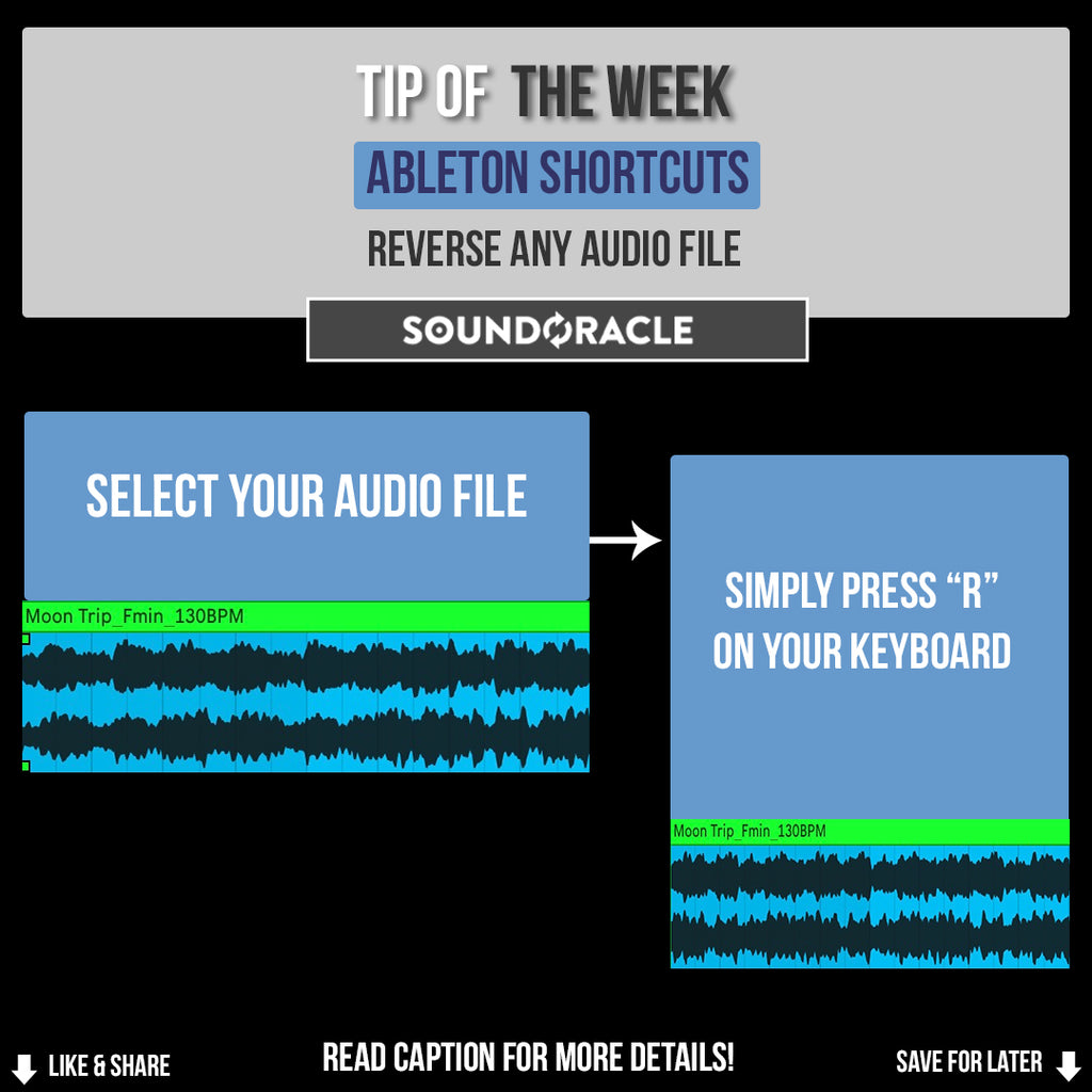 Reverse Any Audio File Ableton Shortcuts SoundOracle Sound Kits