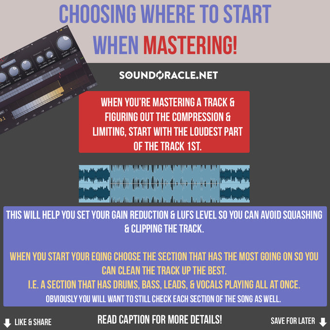 Choosing Where To Start When Mastering!
