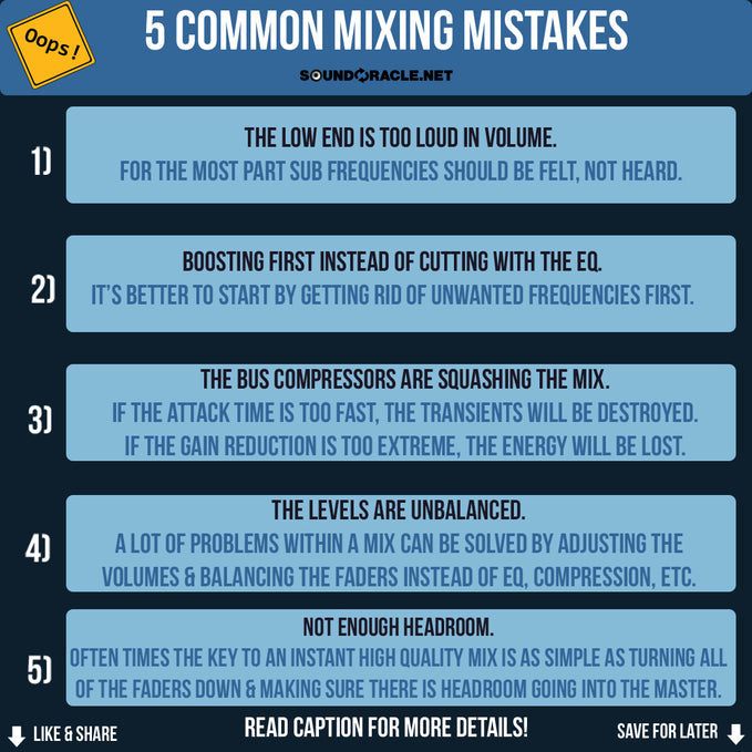 5 Common Mixing Mistakes To Avoid