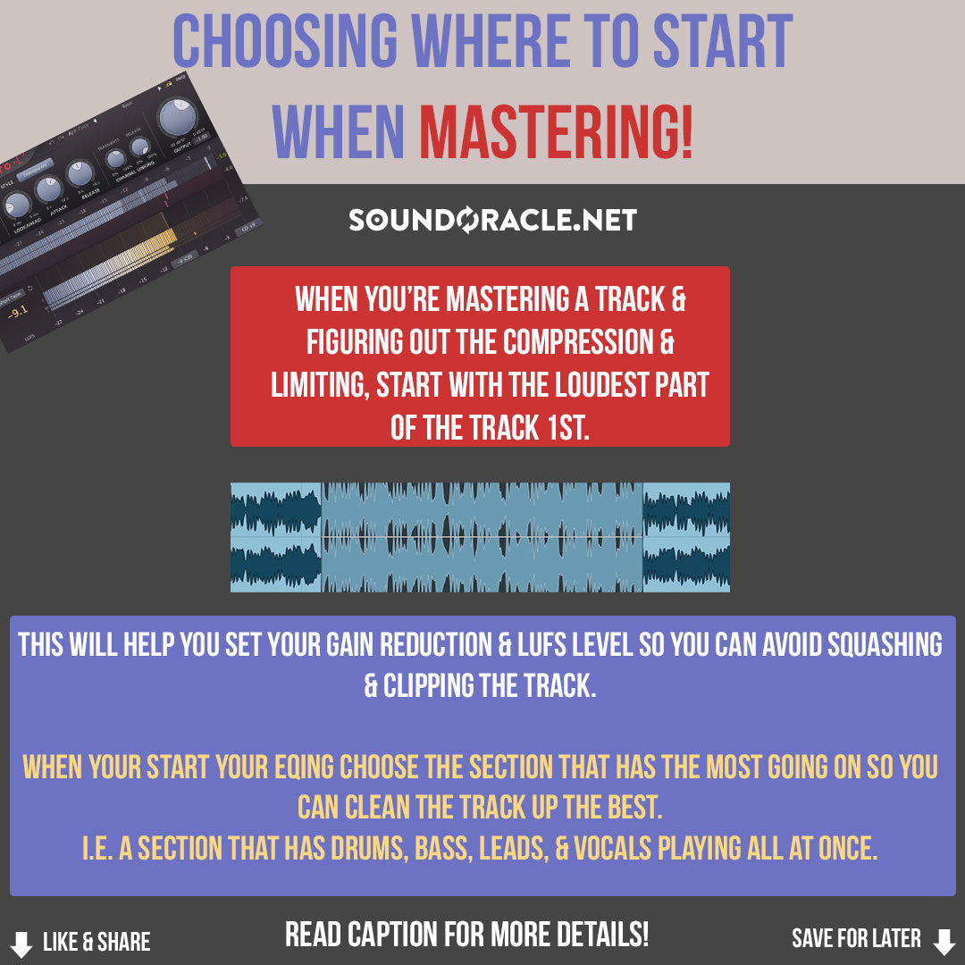 Choosing Where To Start When Mastering!