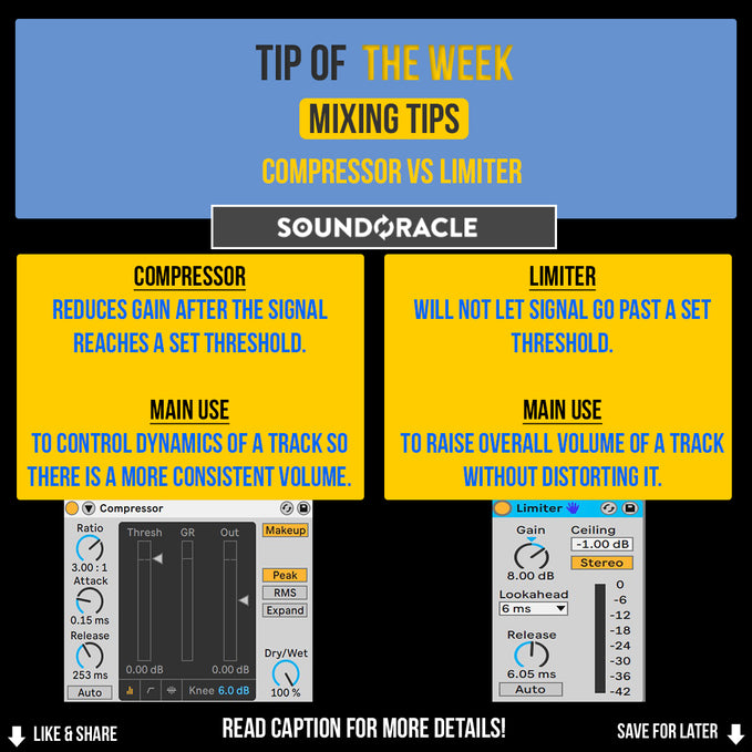 Compressor Vs Limiter: Production Quick Tip of the Week #50