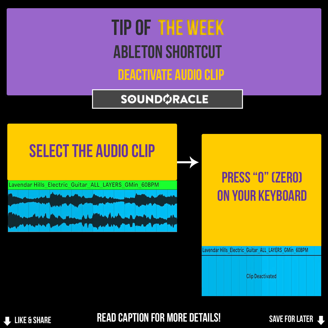 Deactivate Audio Clip: Ableton Shortcut