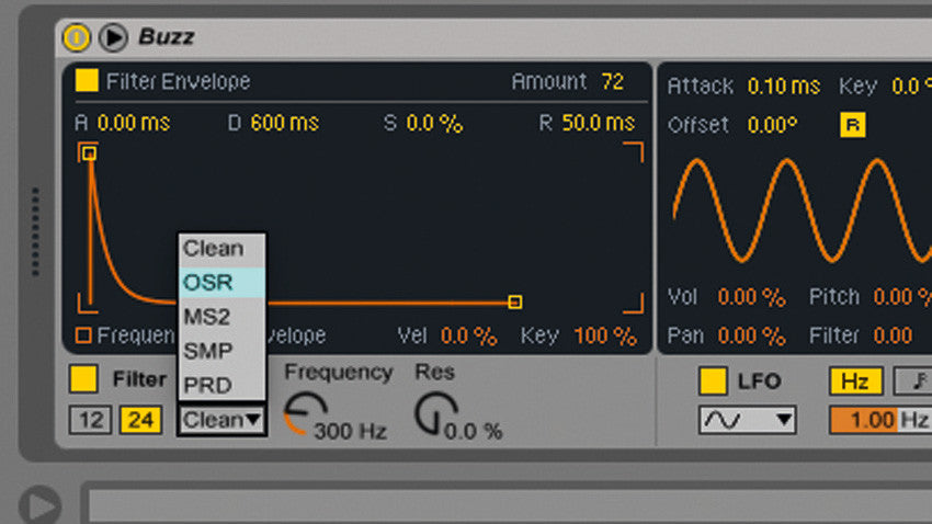 How to make a punchy bass with Ableton Simpler's new filter modes