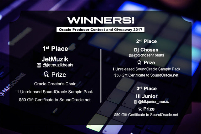 Winners – Oracle Producer Contest and Giveaway 2017